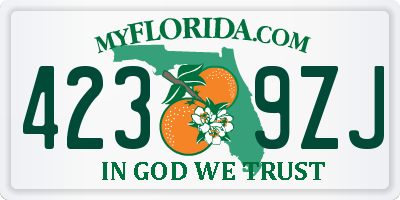FL license plate 4239ZJ