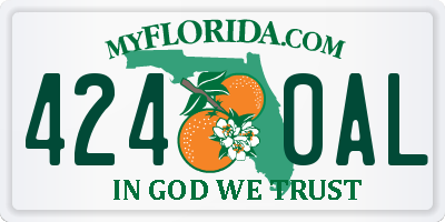 FL license plate 4240AL