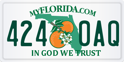 FL license plate 4240AQ