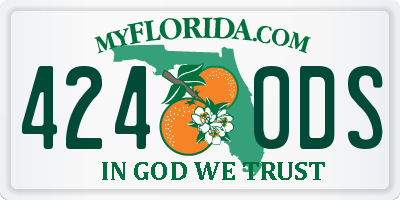 FL license plate 4240DS