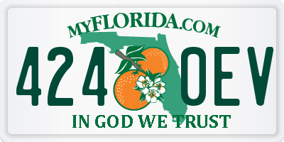 FL license plate 4240EV