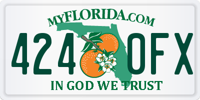 FL license plate 4240FX