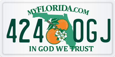 FL license plate 4240GJ