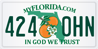 FL license plate 4240HN