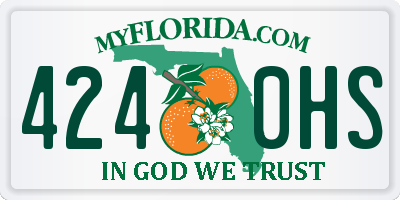 FL license plate 4240HS