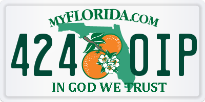 FL license plate 4240IP