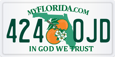 FL license plate 4240JD