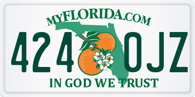 FL license plate 4240JZ