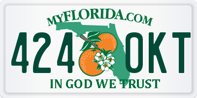 FL license plate 4240KT