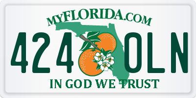 FL license plate 4240LN