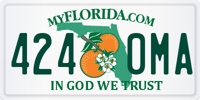 FL license plate 4240MA