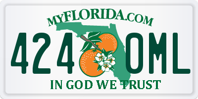FL license plate 4240ML