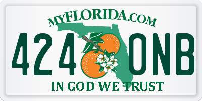FL license plate 4240NB