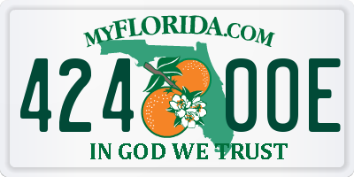 FL license plate 4240OE