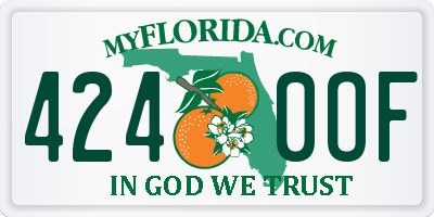 FL license plate 4240OF