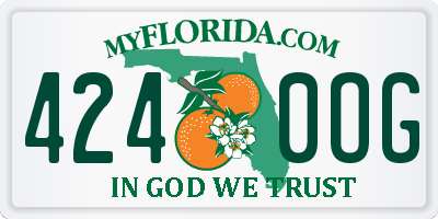FL license plate 4240OG