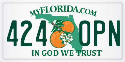 FL license plate 4240PN