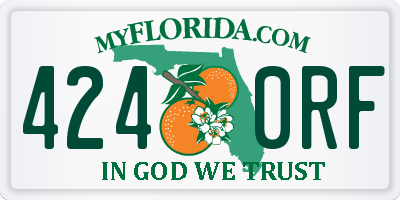 FL license plate 4240RF