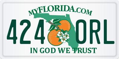 FL license plate 4240RL