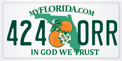 FL license plate 4240RR