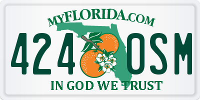 FL license plate 4240SM