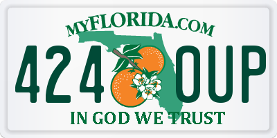 FL license plate 4240UP
