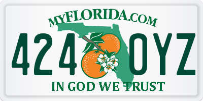 FL license plate 4240YZ