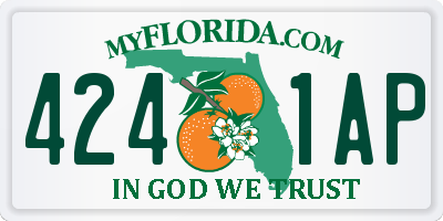 FL license plate 4241AP