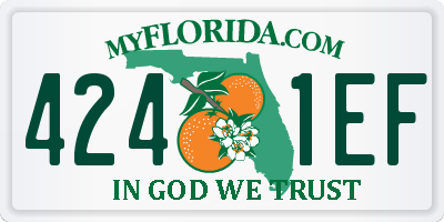 FL license plate 4241EF