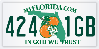 FL license plate 4241GB
