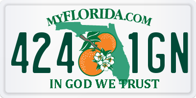 FL license plate 4241GN