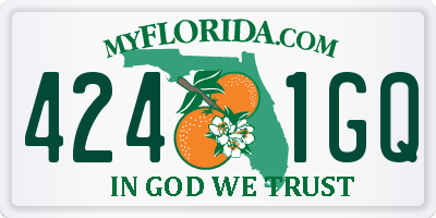 FL license plate 4241GQ