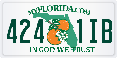 FL license plate 4241IB