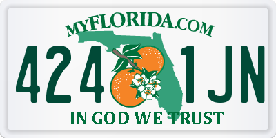 FL license plate 4241JN