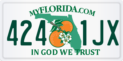FL license plate 4241JX