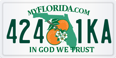FL license plate 4241KA