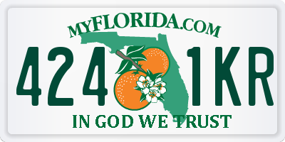 FL license plate 4241KR