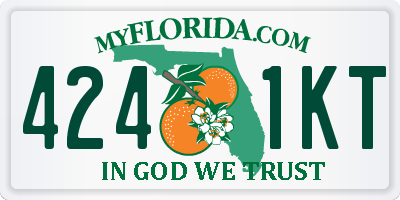 FL license plate 4241KT