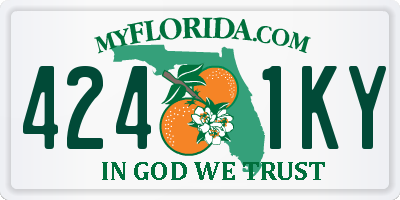 FL license plate 4241KY