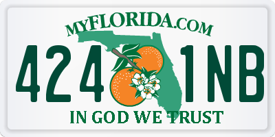 FL license plate 4241NB