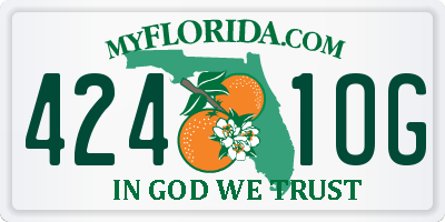 FL license plate 4241OG
