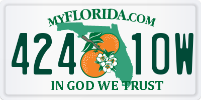 FL license plate 4241OW