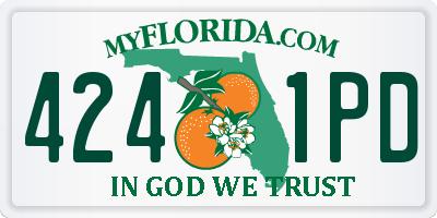 FL license plate 4241PD