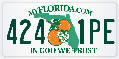 FL license plate 4241PE