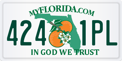 FL license plate 4241PL