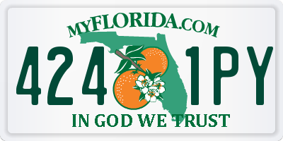 FL license plate 4241PY