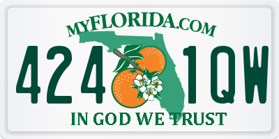 FL license plate 4241QW
