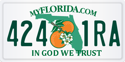 FL license plate 4241RA