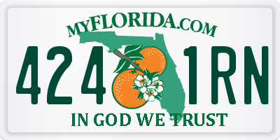 FL license plate 4241RN