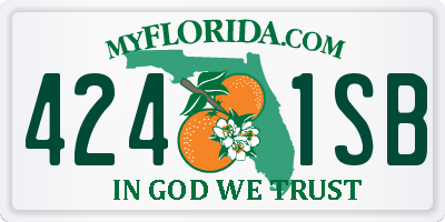 FL license plate 4241SB